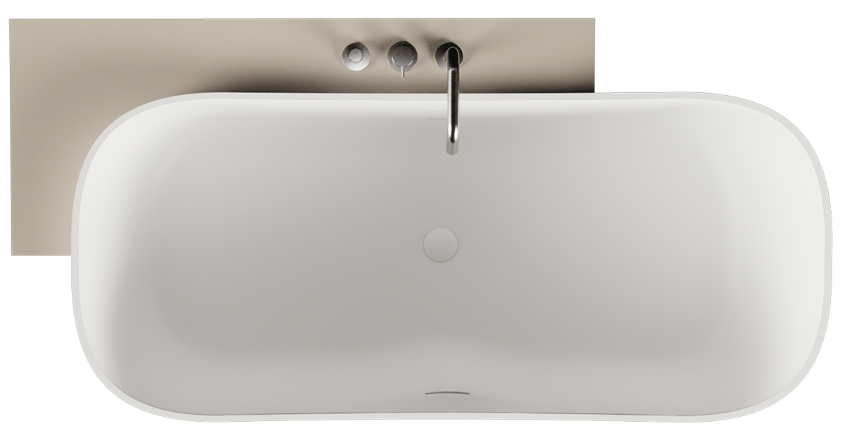 Novellini Ship freistehende Badewanne Draufsicht